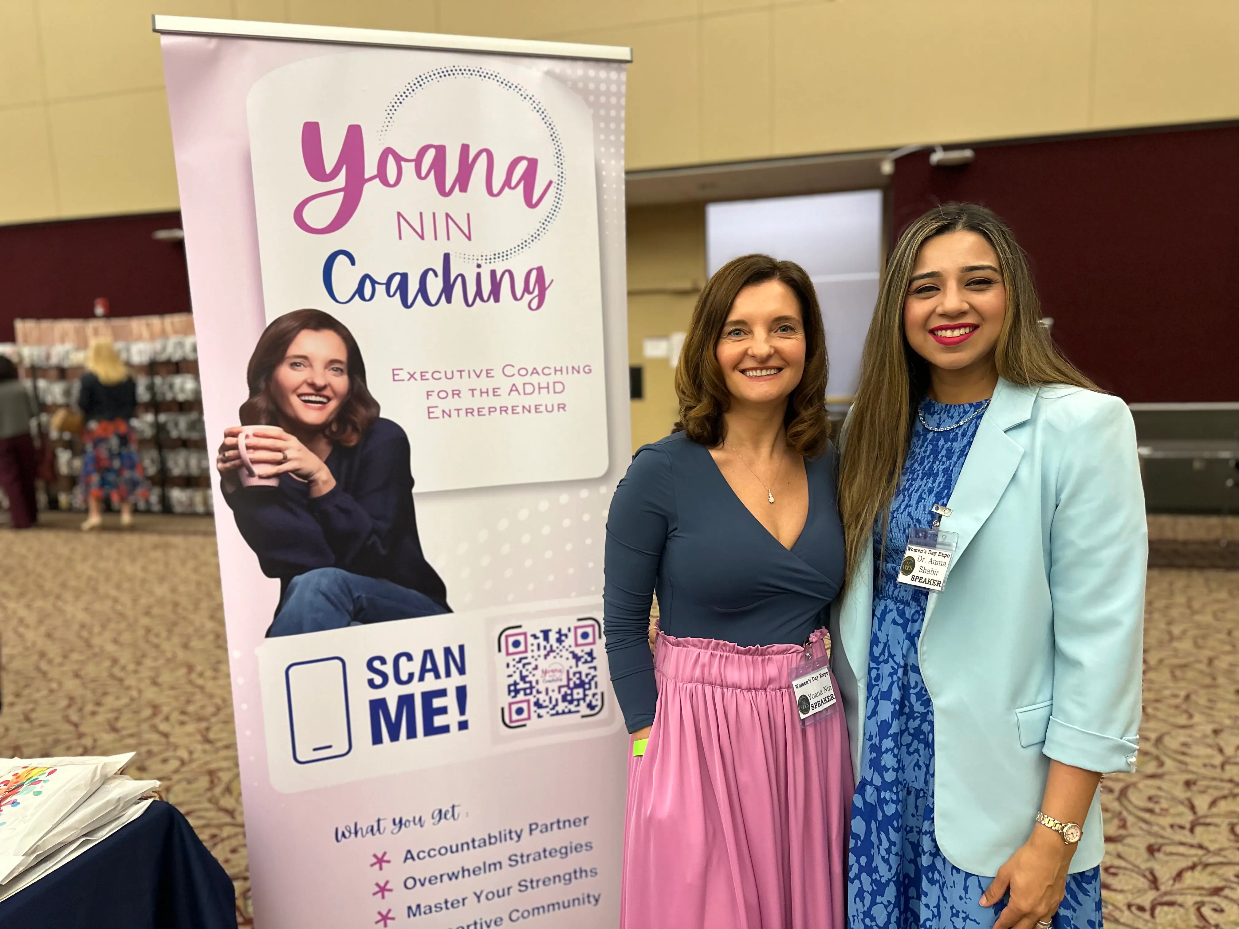 Yoana Nin with an event leader at the Women's Day Expo